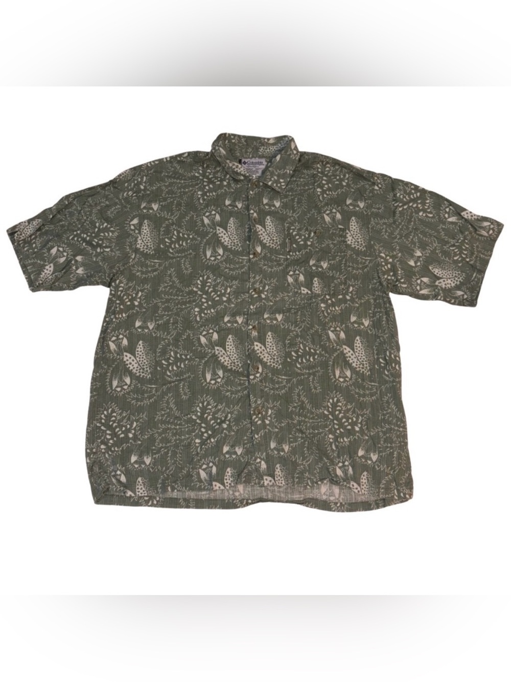 Vintage Columbia Short Sleeve Tropical Hawaiian Floral Shirt XXL